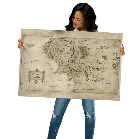 Lord of the Rings Map Poster