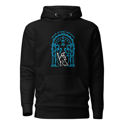 Lord Of The Rings "Doors of Durin" Unisex Hoodie (Blue&White Edition)