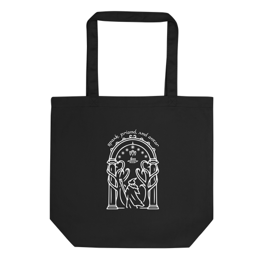 Lord Of The Rings Doors of Durin Eco Tote Bag (White Edition)