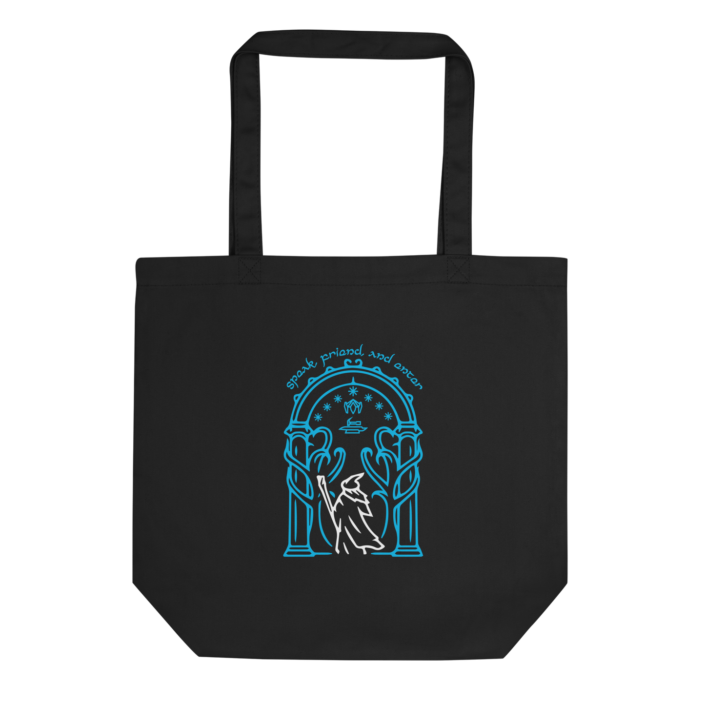 Lord Of The Rings Doors of Durin Eco Tote Bag (Blue&White Edition)