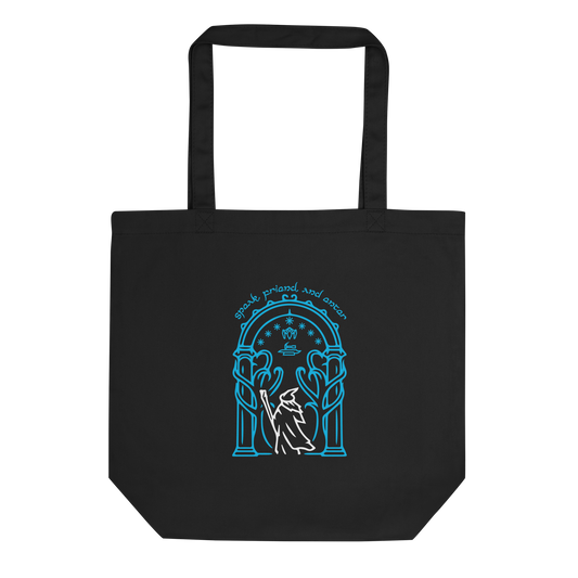 Lord Of The Rings Doors of Durin Eco Tote Bag (Blue&White Edition)