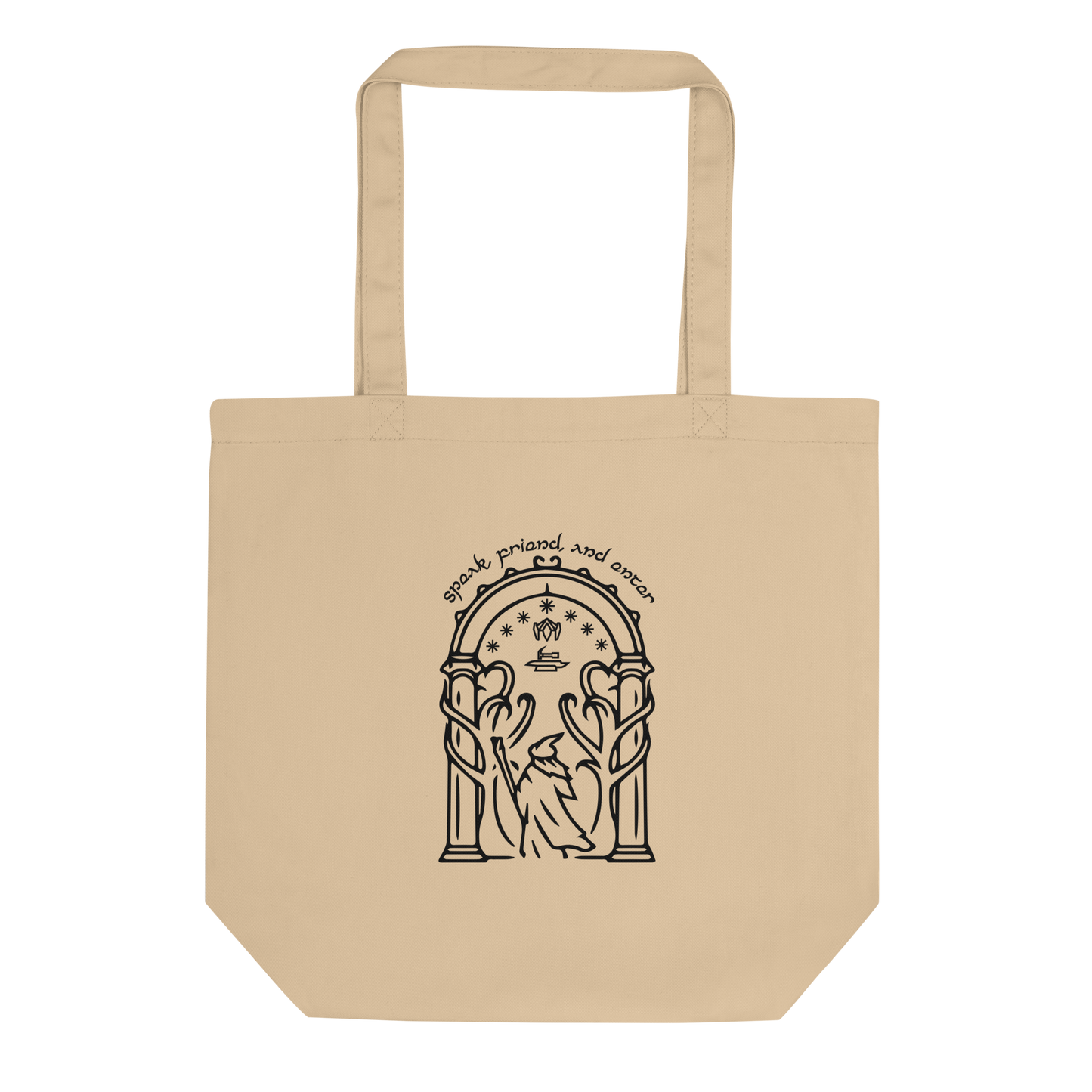 Lord Of The Rings Doors of Durin Eco Tote Bag (Black Edition)