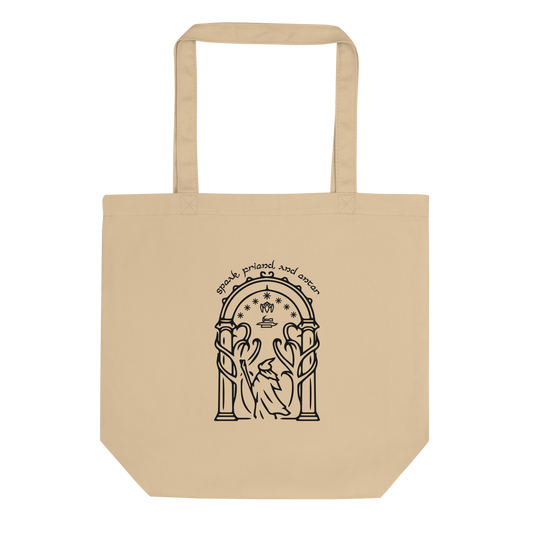 Lord Of The Rings Doors of Durin Eco Tote Bag (Black Edition)