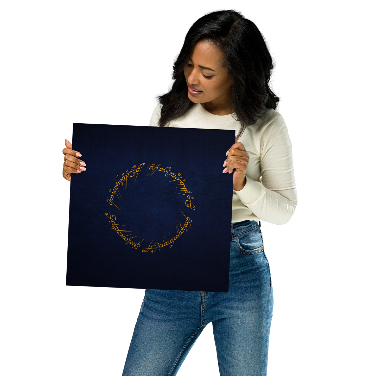 The One Ring Inscription Poster (Blue Edition)