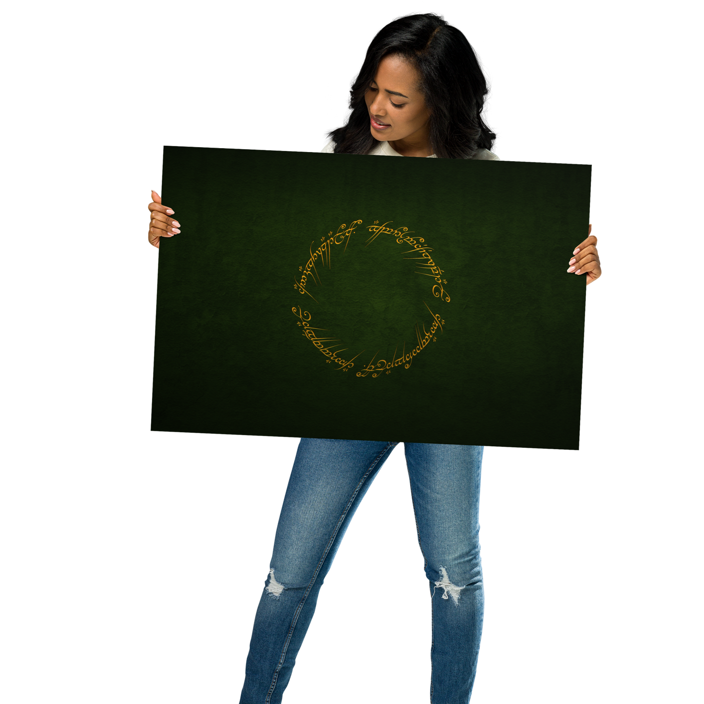 The One Ring Inscription Poster (Green Edition)