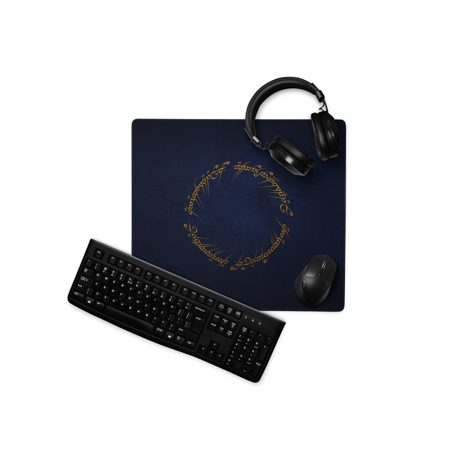 One Ring Inscription Gaming Mousepad (Blue Edition)