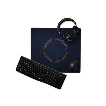 One Ring Inscription Gaming Mousepad (Blue Edition)