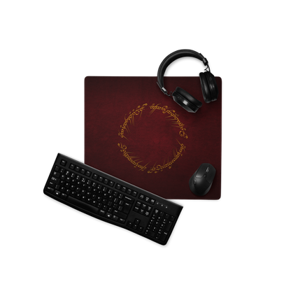 One Ring Inscription Gaming Mousepad (Red Edition)