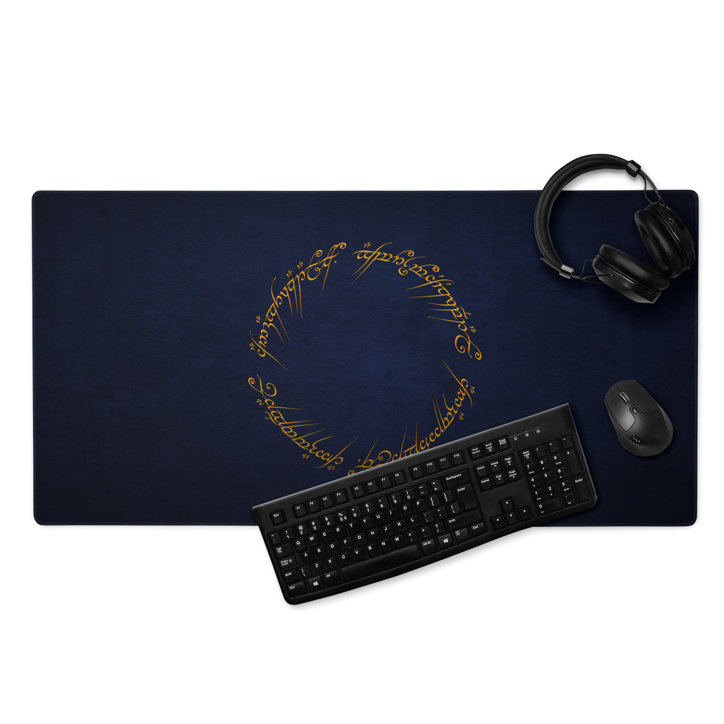 One Ring Inscription Gaming Mousepad (Blue Edition)