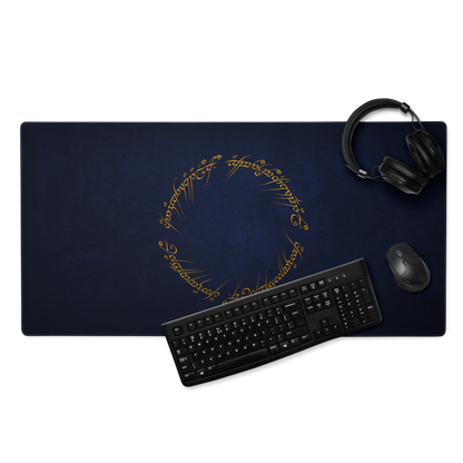 One Ring Inscription Gaming Mousepad (Blue Edition)