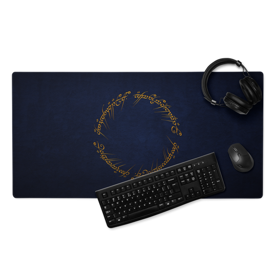 One Ring Inscription Gaming Mousepad (Blue Edition)