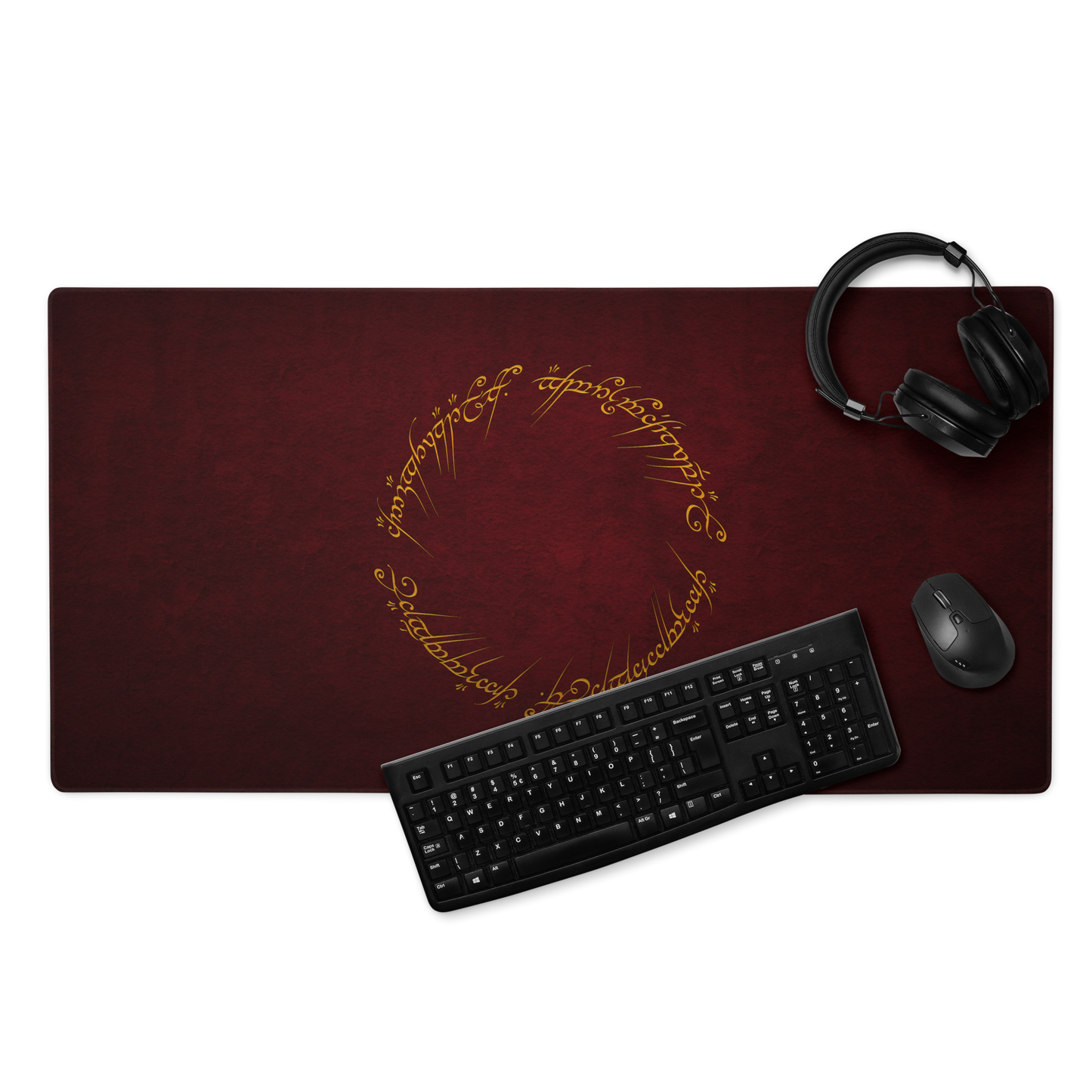 One Ring Inscription Gaming Mousepad (Red Edition)