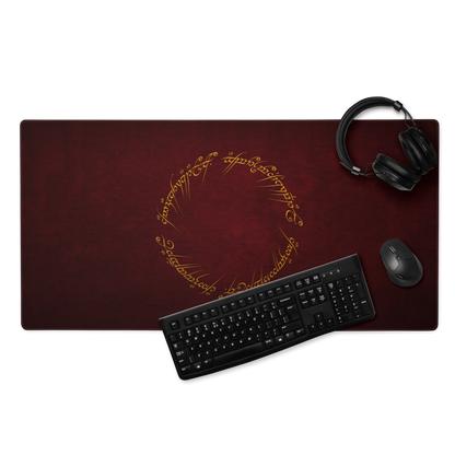 One Ring Inscription Gaming Mousepad (Red Edition)