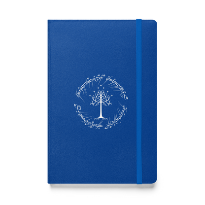 Lord Of The Rings Tree Of Gondor and One Ring Inscription Hardcover Notebook