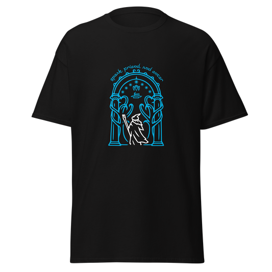 Lord Of The Rings Doors of Durin Unisex T-Shirt (Blue&White Edition)