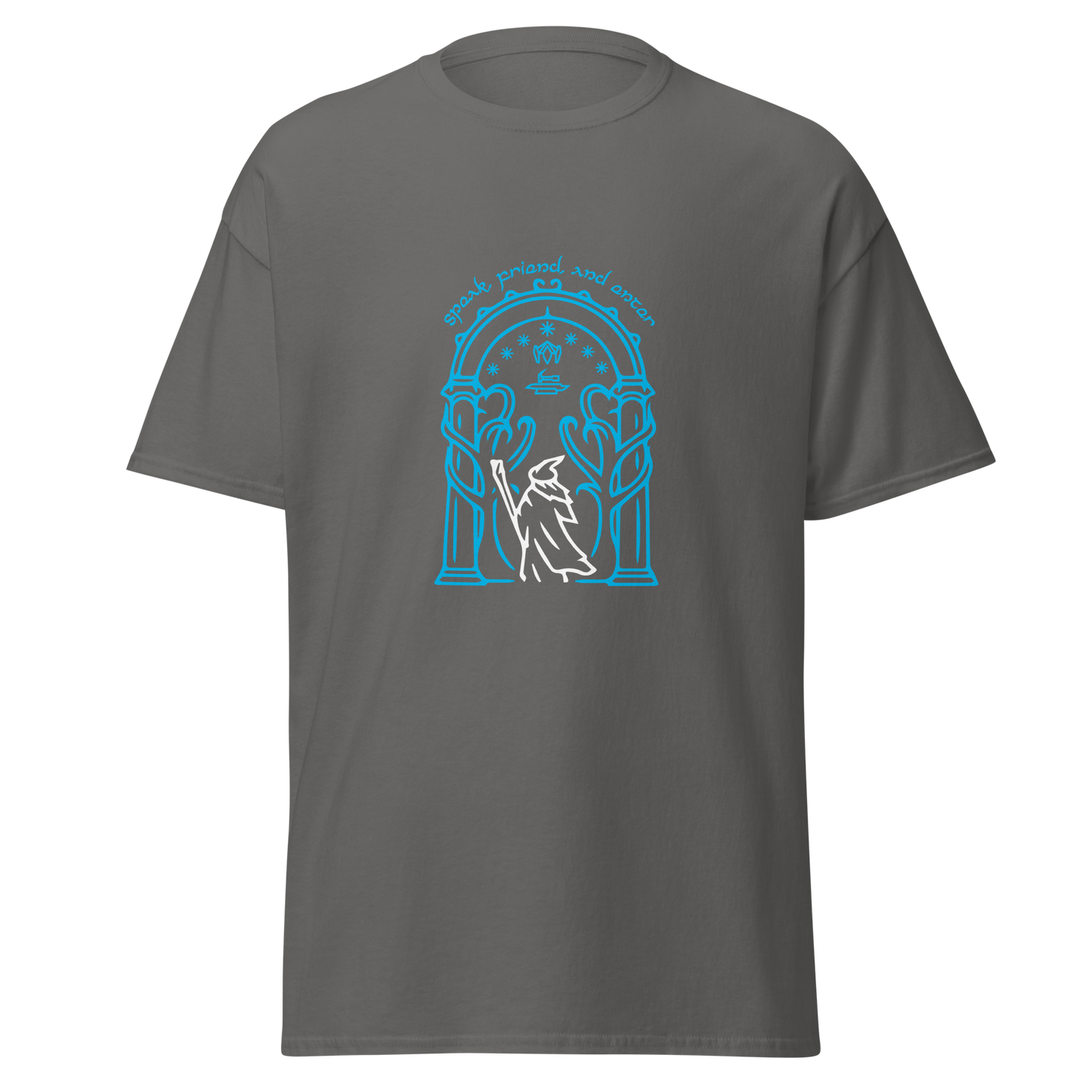 Lord Of The Rings Doors of Durin Unisex T-Shirt (Blue&White Edition)