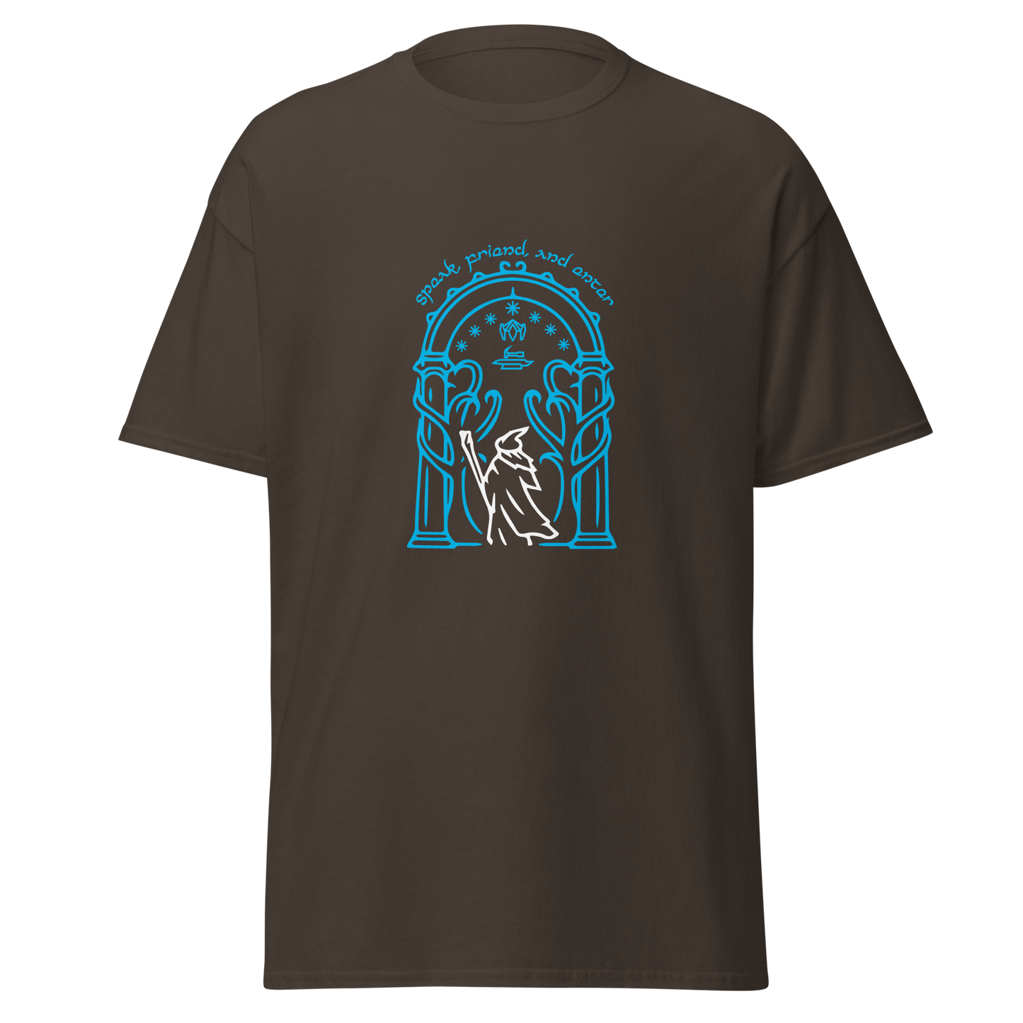 Lord Of The Rings Doors of Durin Unisex T-Shirt (Blue&White Edition)