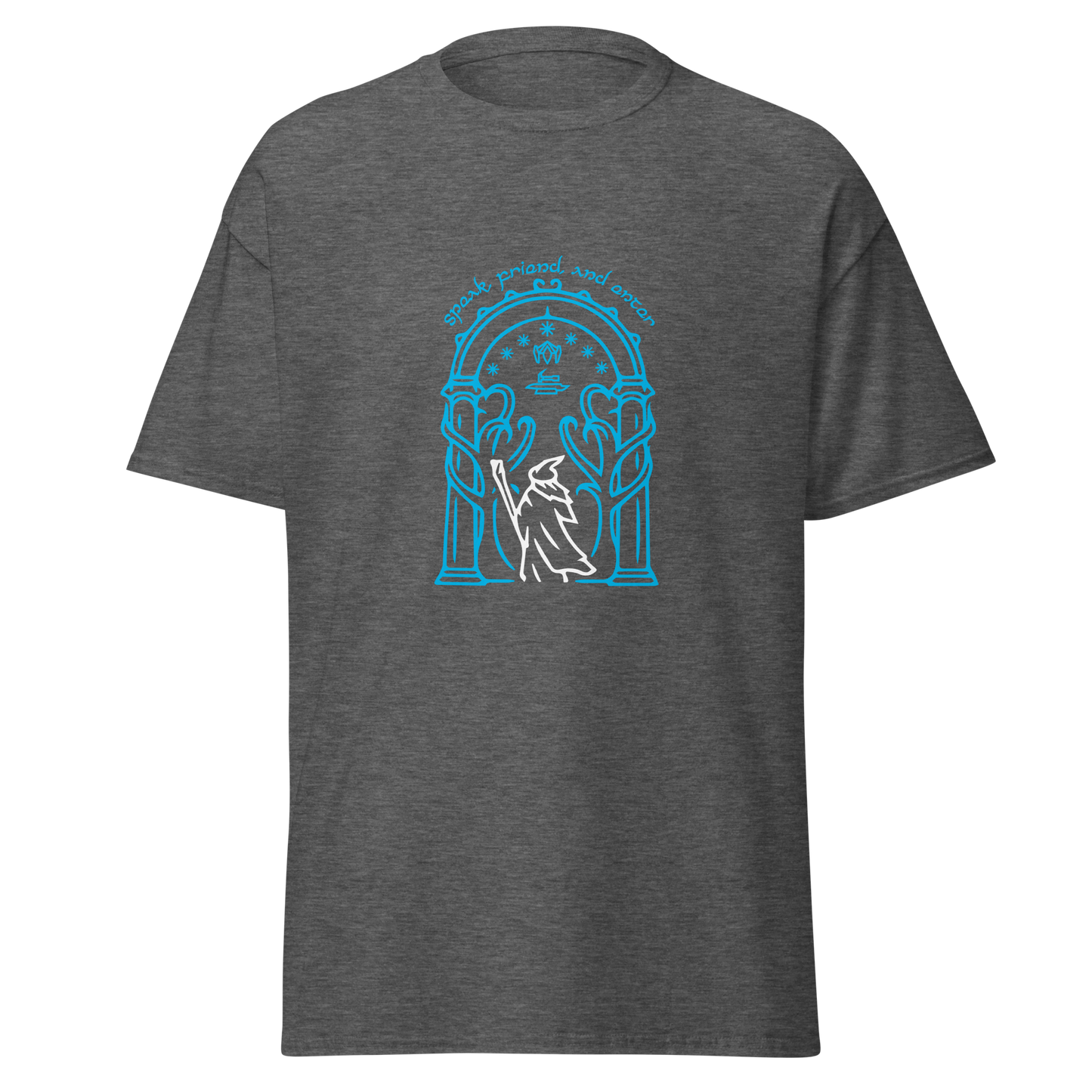 Lord Of The Rings Doors of Durin Unisex T-Shirt (Blue&White Edition)