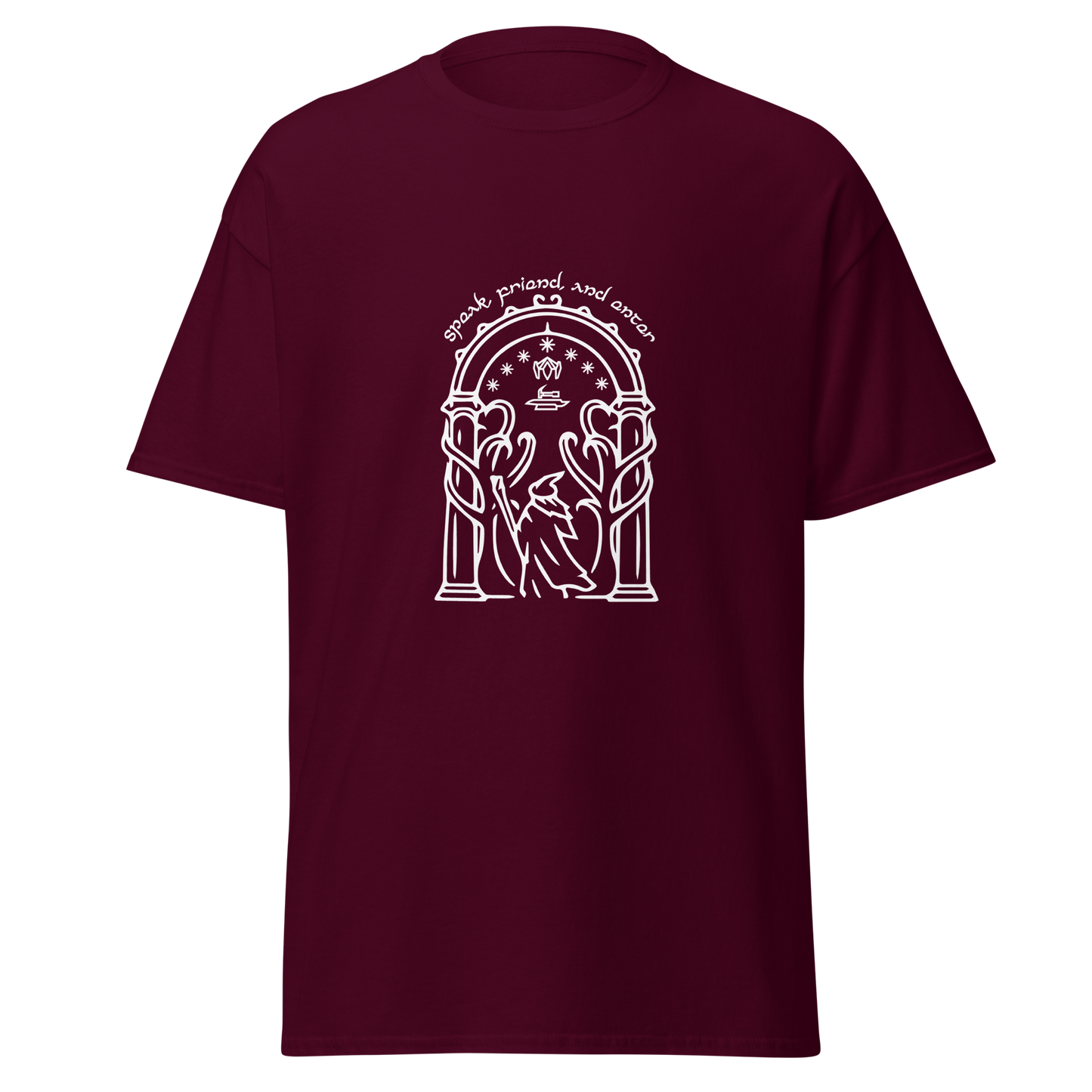 Lord Of The Rings Doors of Durin Unisex T-Shirt (White Edition)