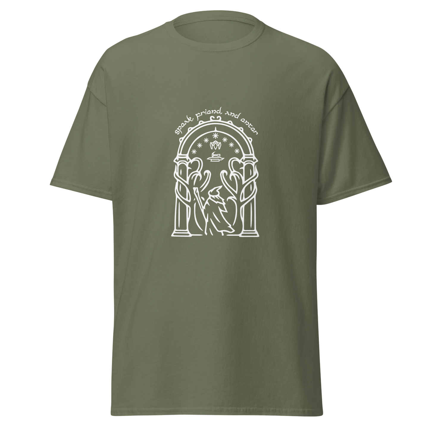 Lord Of The Rings Doors of Durin Unisex T-Shirt (White Edition)