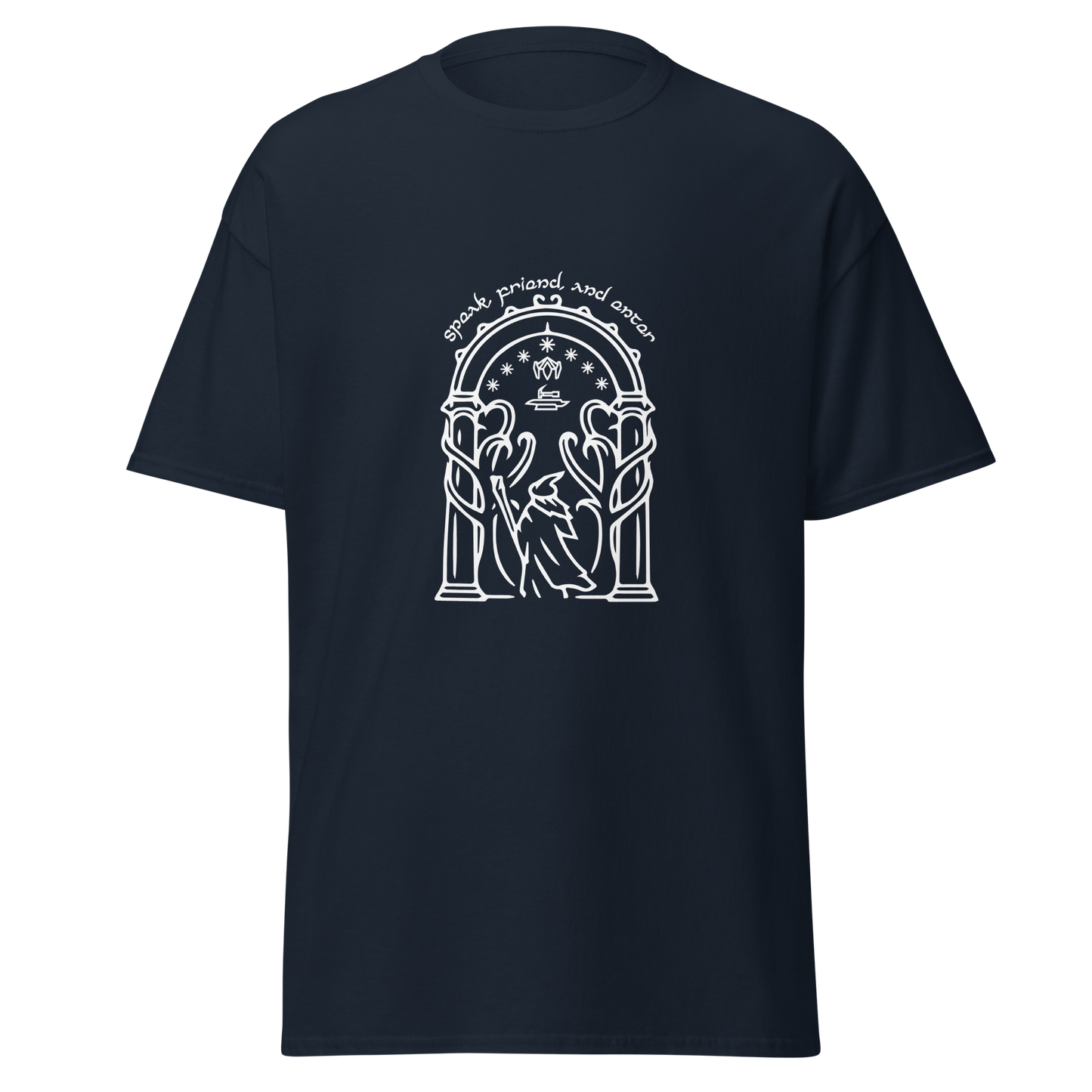 Lord Of The Rings Doors of Durin Unisex T-Shirt (White Edition)