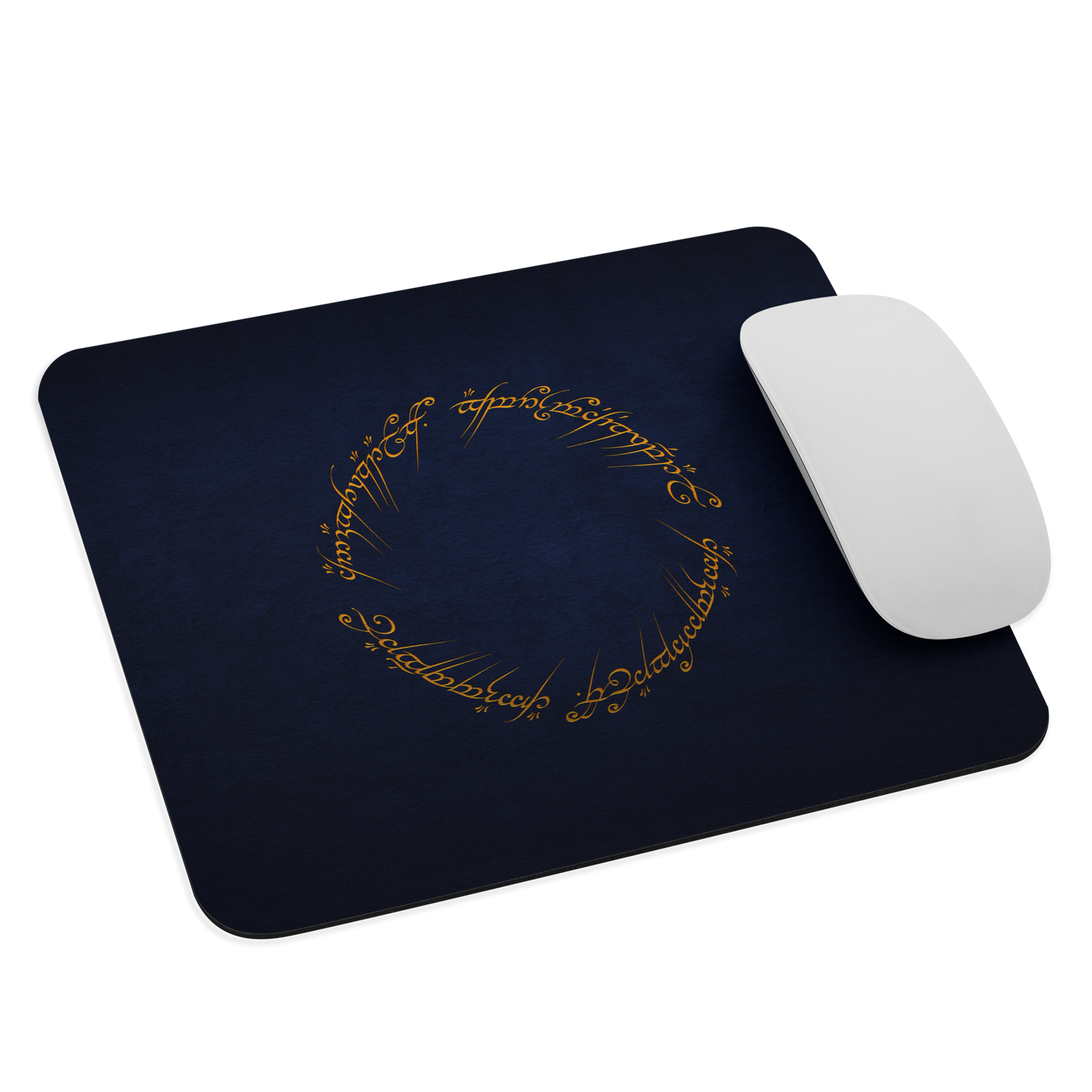 One Ring Inscription Mousepad (Blue Edition)