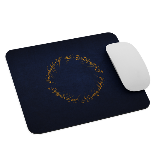 One Ring Inscription Mousepad (Blue Edition)