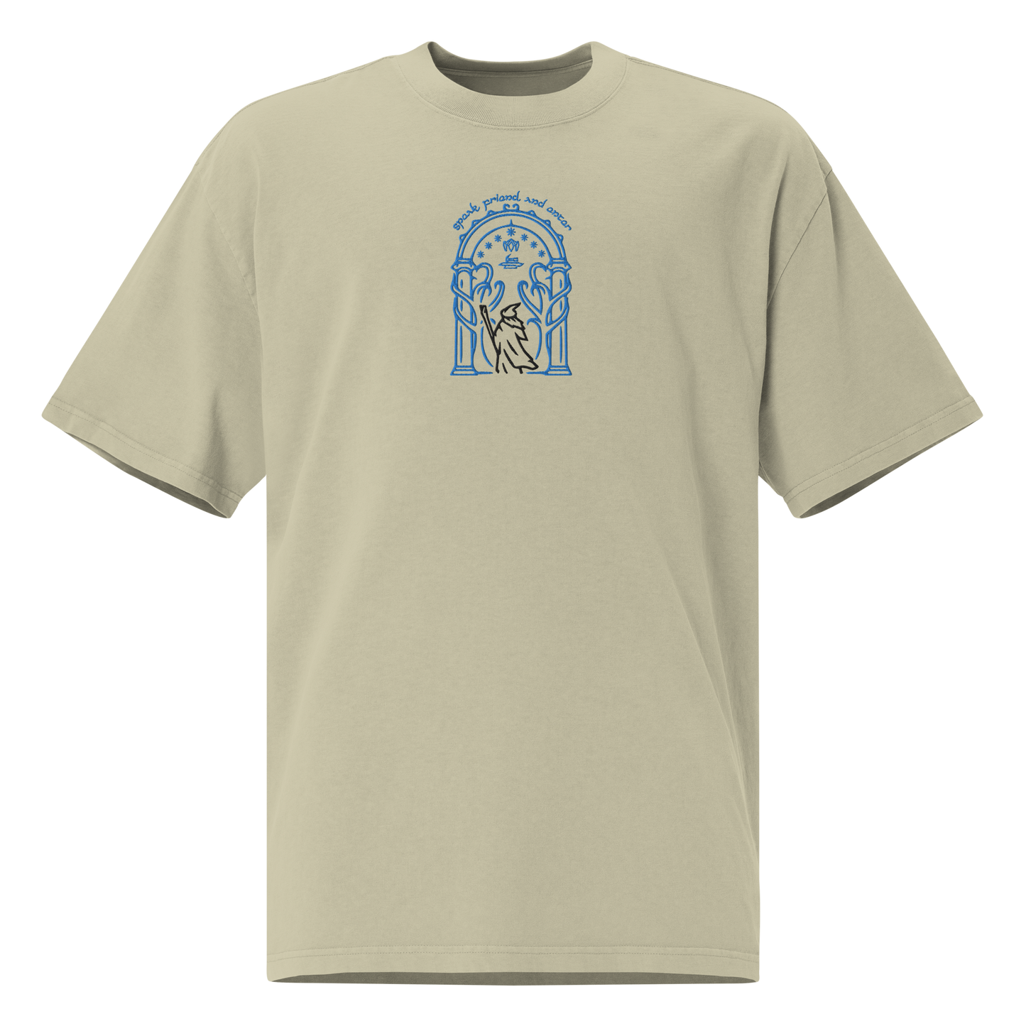 "Doors Of Durin" Oversized faded t-shirt