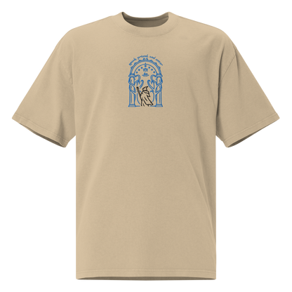 "Doors Of Durin" Oversized faded t-shirt