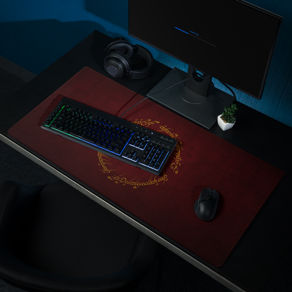 One Ring Inscription Gaming Mousepad (Red Edition)