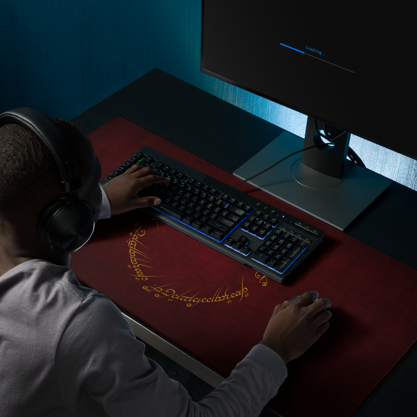 One Ring Inscription Gaming Mousepad (Red Edition)