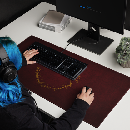 One Ring Inscription Gaming Mousepad (Red Edition)