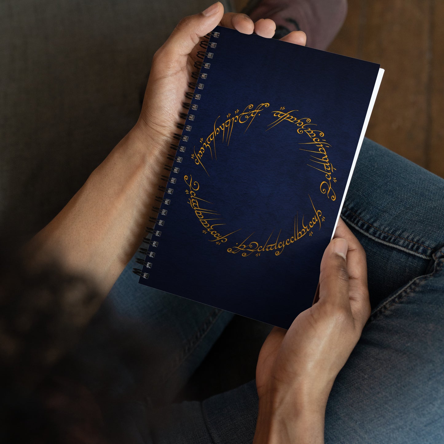 The One Ring Inscription Notebook (Blue Edition)