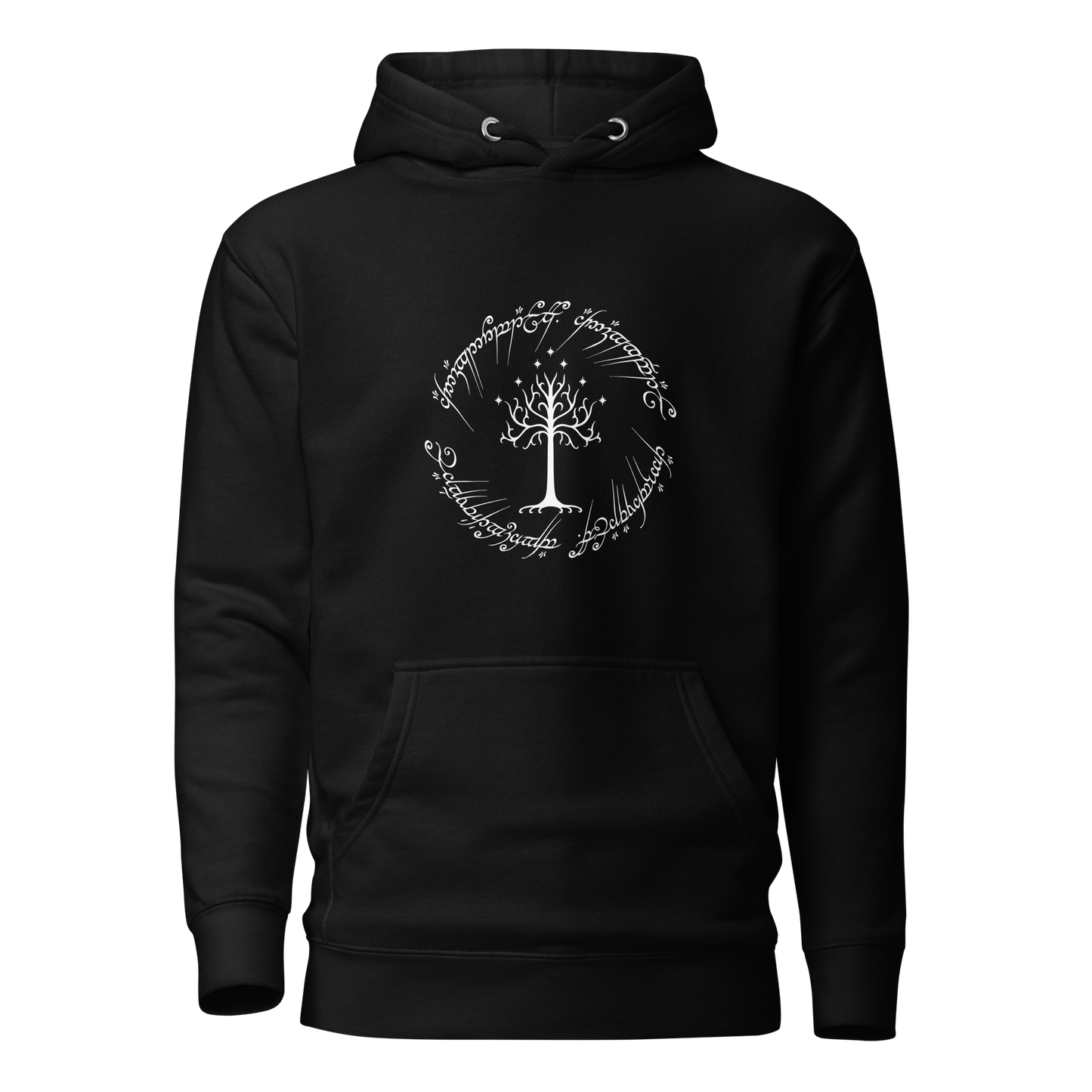 Lord Of The Rings "Tree Of Gondor and One Ring Inscription" Unisex Hoodie