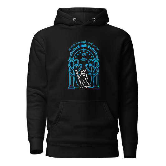 Lord Of The Rings Doors of Durin Unisex Hoodie (Blue&White Edition)