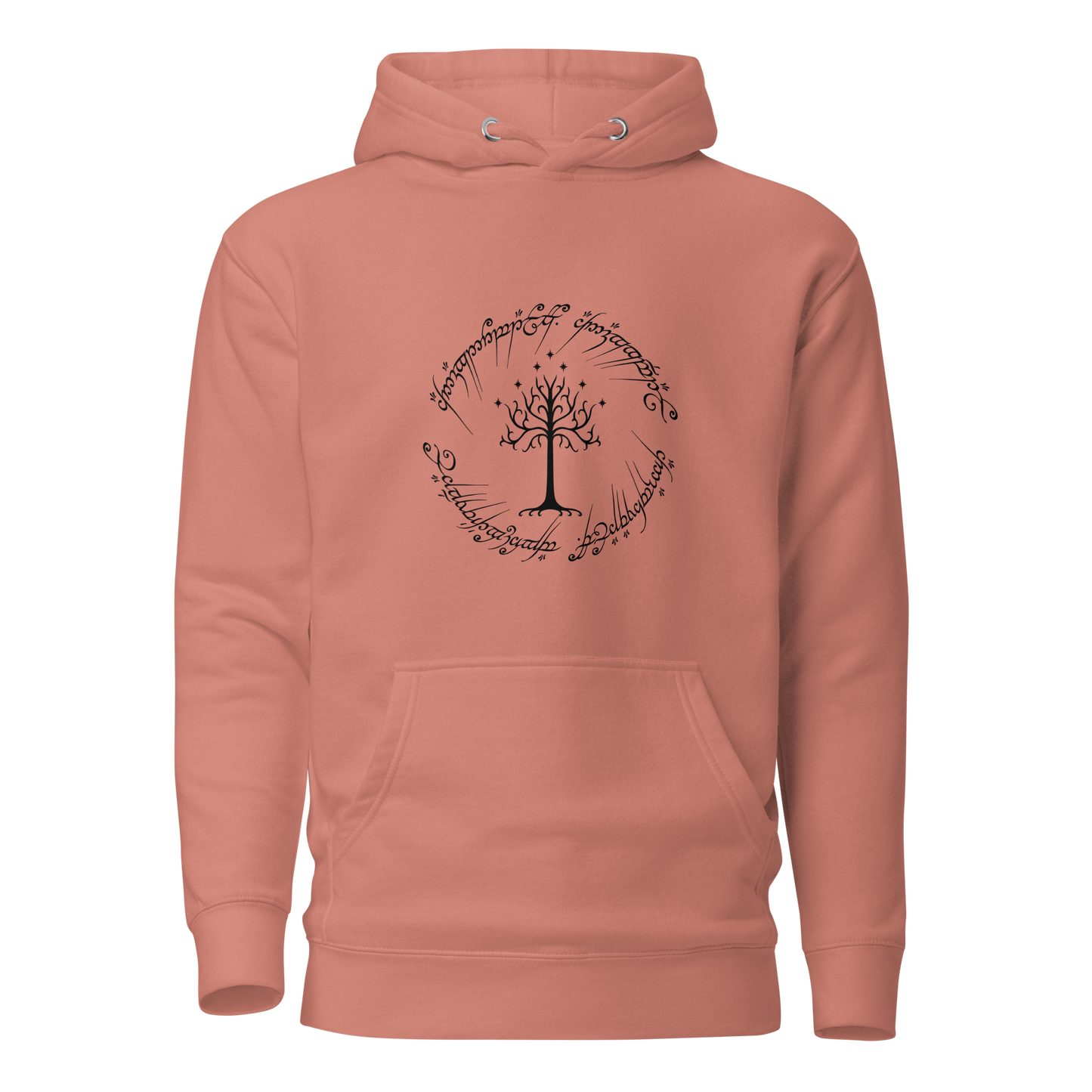 Lord Of The Rings "Tree Of Gondor and One Ring Inscription" Unisex Hoodie