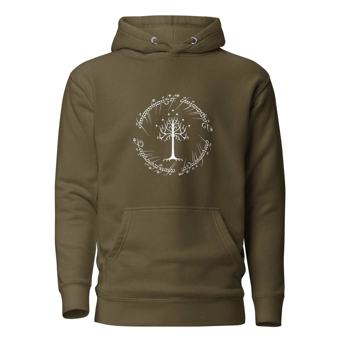 Lord Of The Rings "Tree Of Gondor and One Ring Inscription" Unisex Hoodie