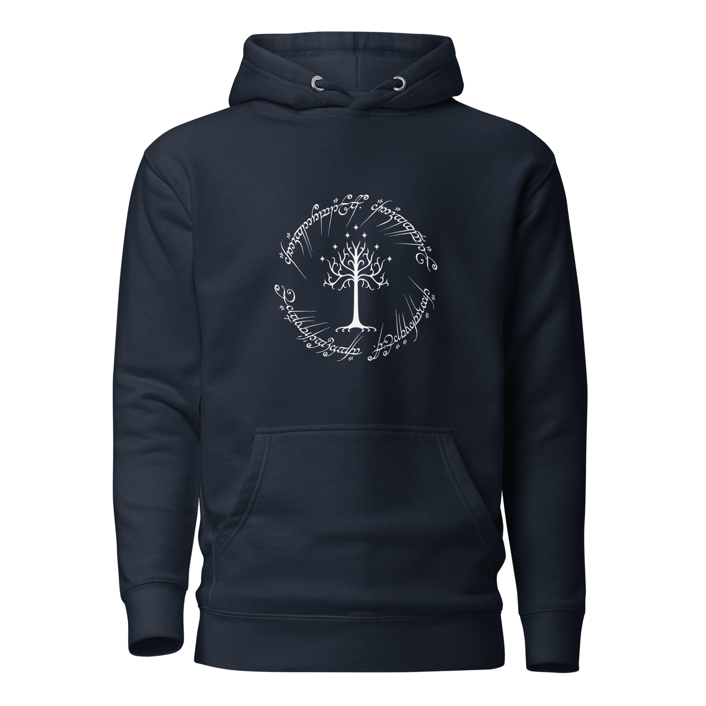 Lord Of The Rings "Tree Of Gondor and One Ring Inscription" Unisex Hoodie