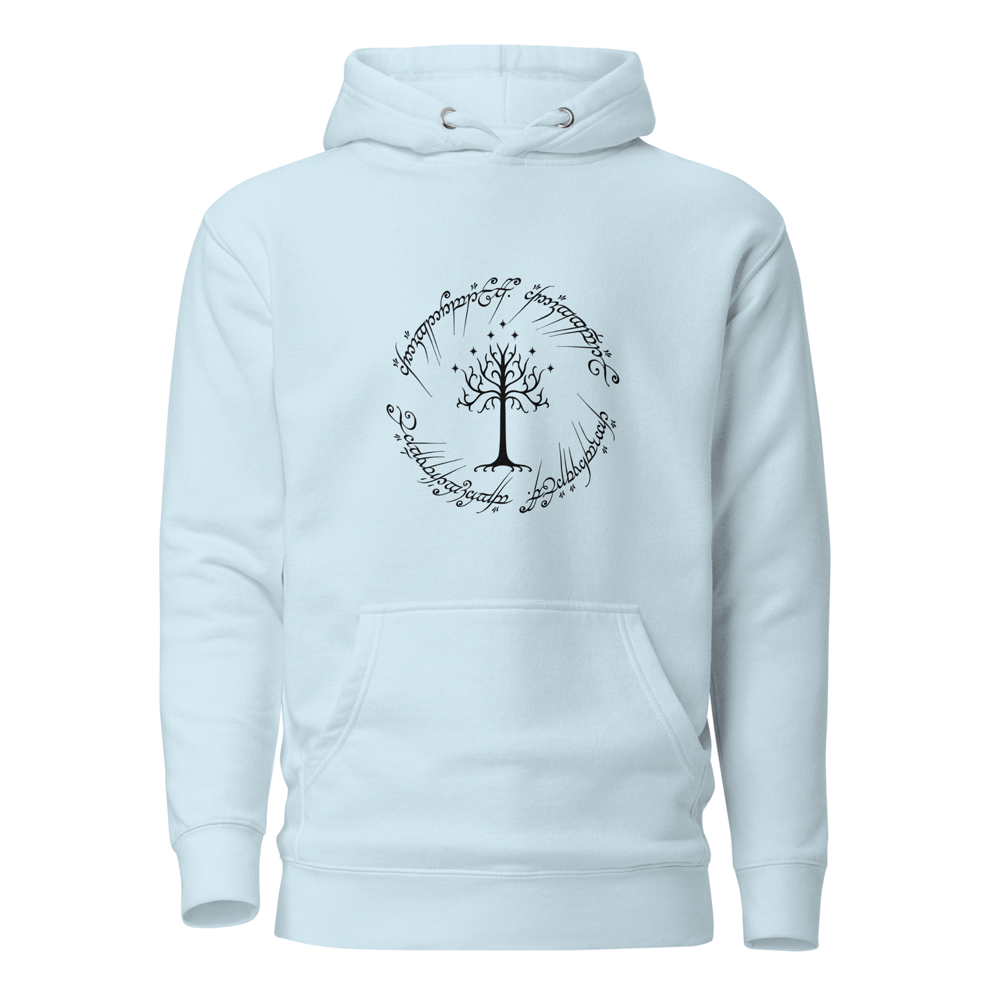 Lord Of The Rings "Tree Of Gondor and One Ring Inscription" Unisex Hoodie