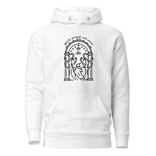 Lord Of The Rings Doors of Durin Unisex Hoodie (Black Edition)