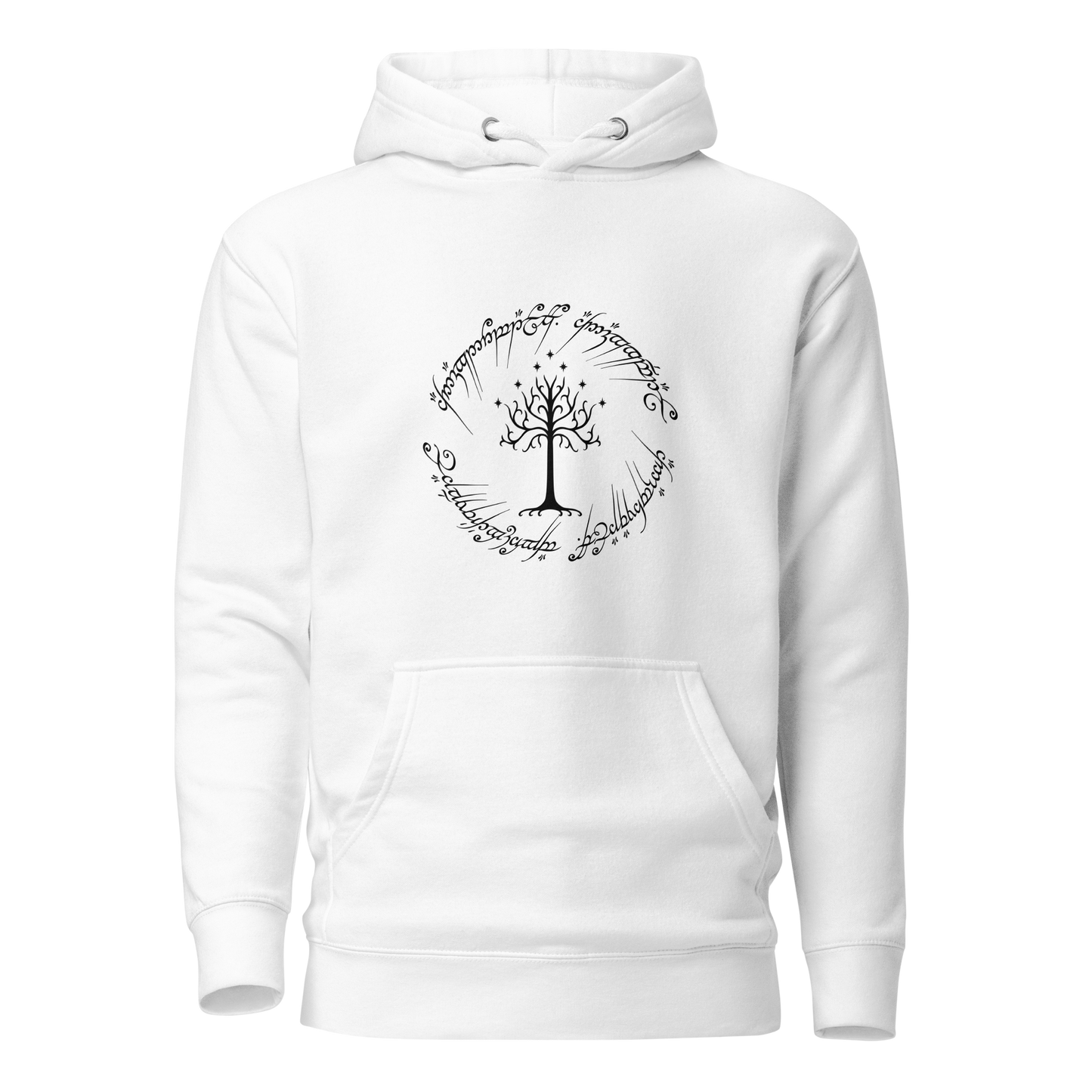 Lord Of The Rings "Tree Of Gondor and One Ring Inscription" Unisex Hoodie