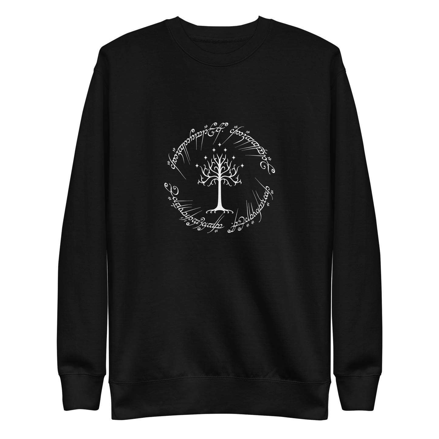 Lord Of The Rings "Tree Of Gondor and One Ring Inscription" Unisex Sweatshirt