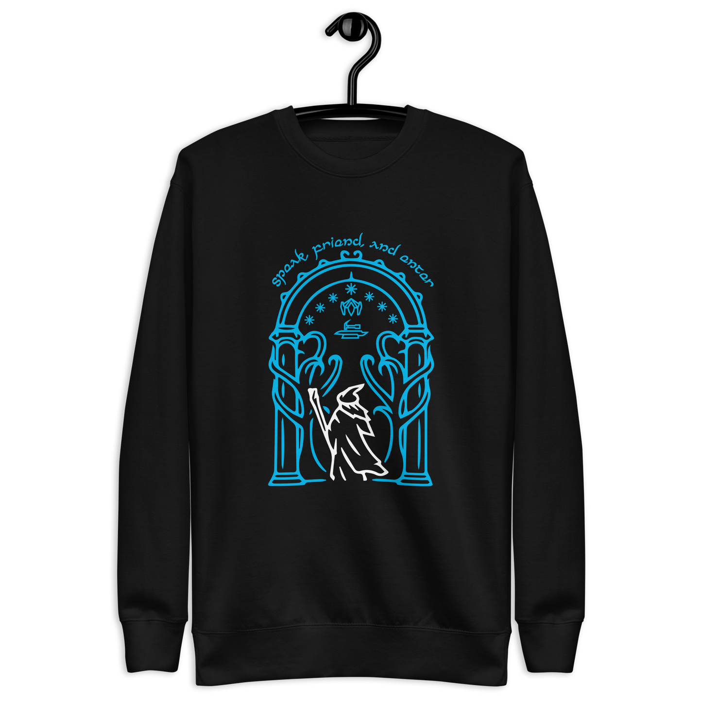 Lord Of The Rings "Doors of Durin" Unisex Sweatshirt (Blue&White Edition)