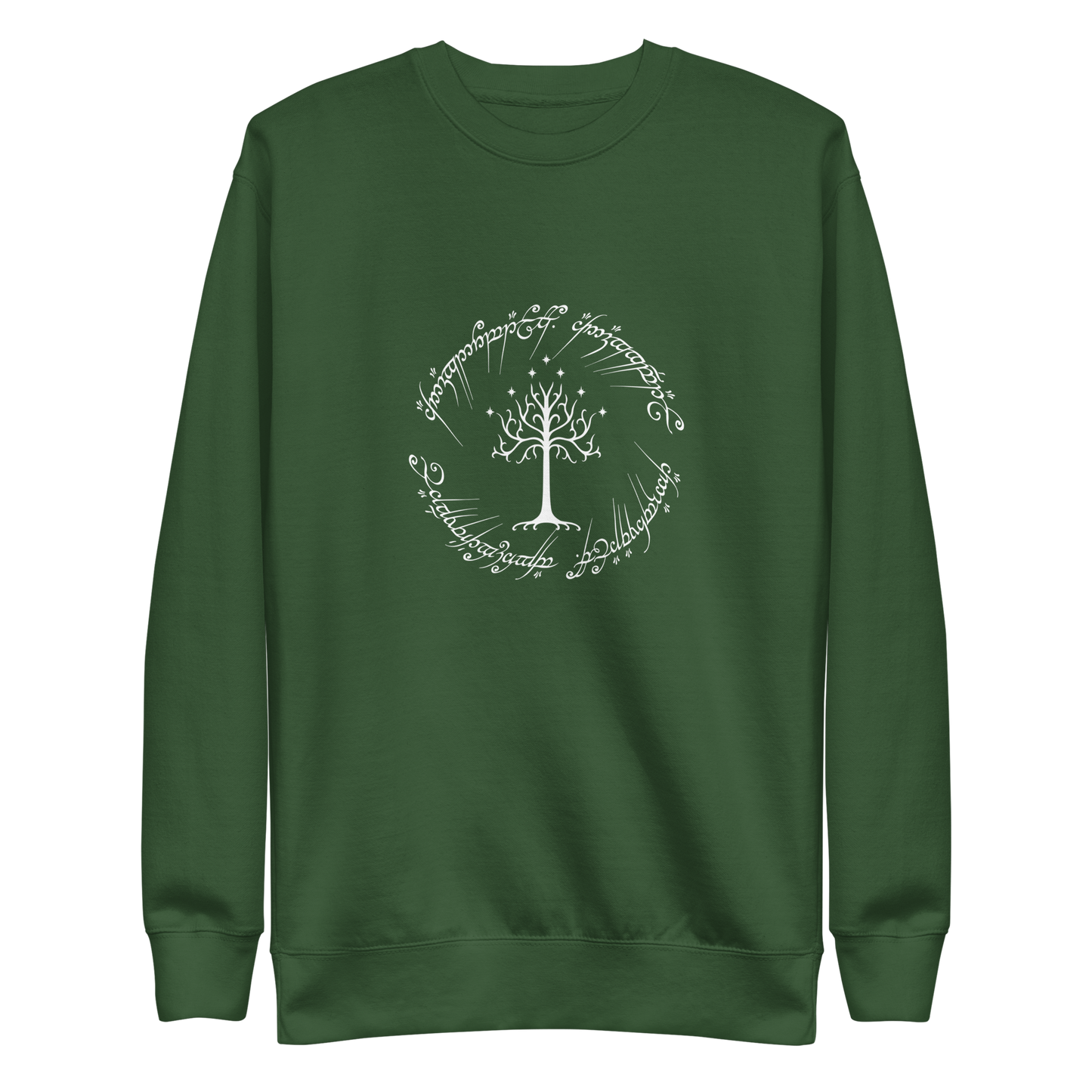 Lord Of The Rings "Tree Of Gondor and One Ring Inscription" Unisex Sweatshirt