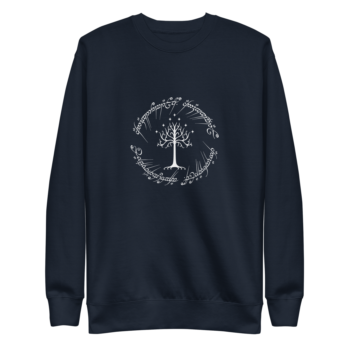 Lord Of The Rings "Tree Of Gondor and One Ring Inscription" Unisex Sweatshirt