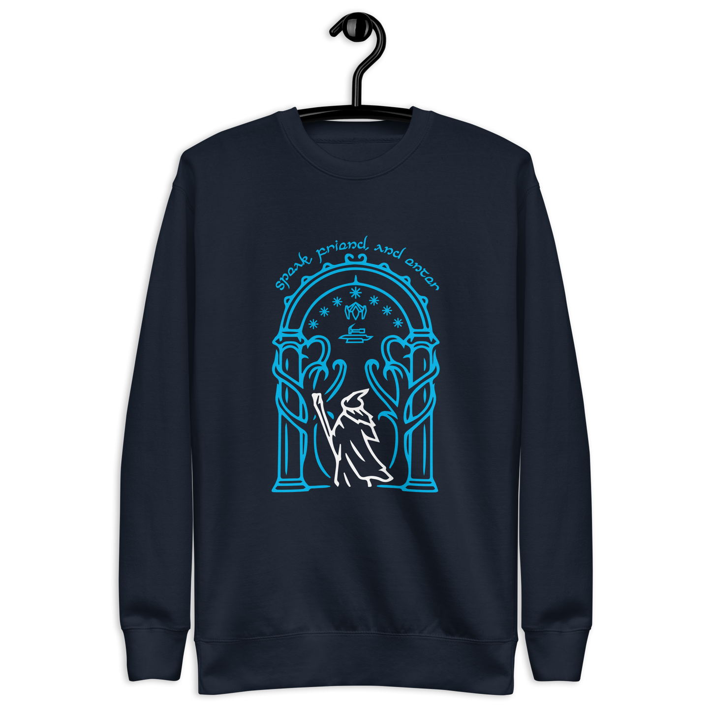 Lord Of The Rings "Doors of Durin" Unisex Sweatshirt (Blue&White Edition)