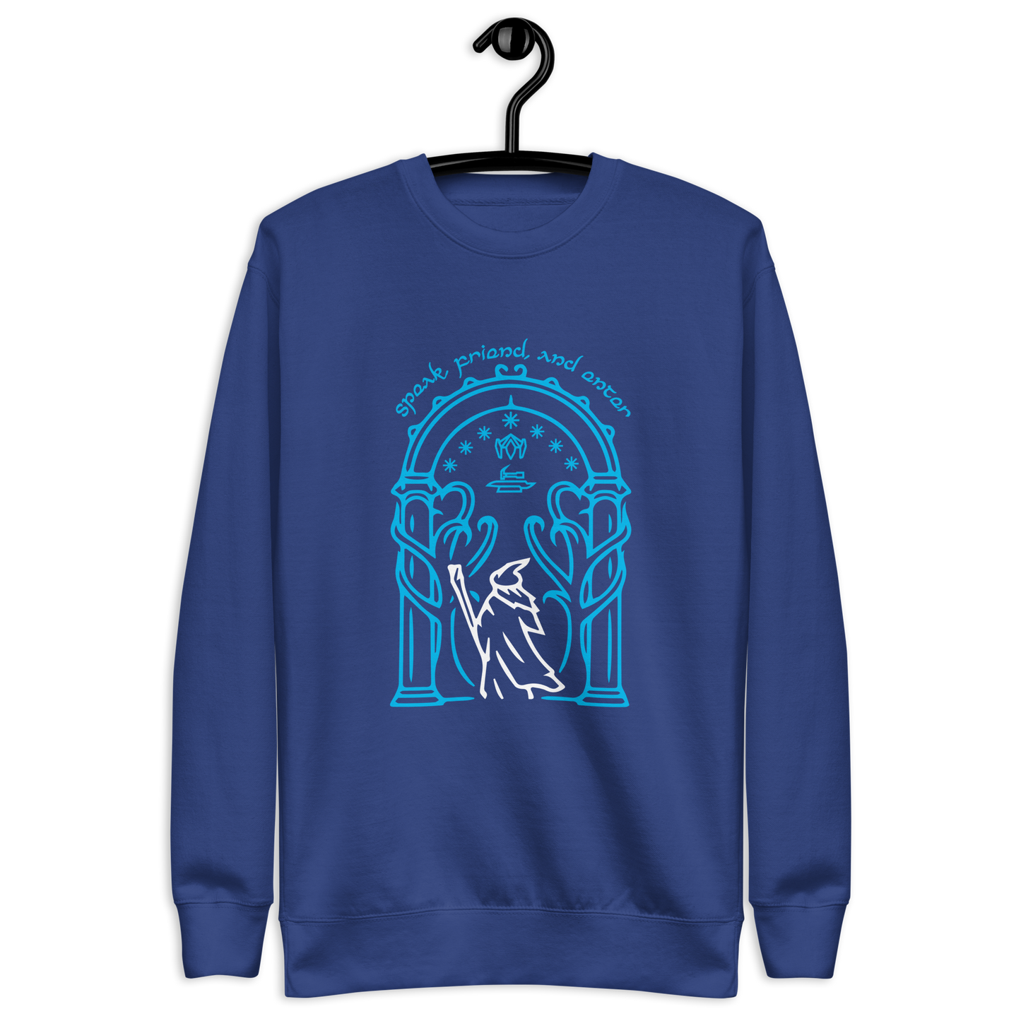 Lord Of The Rings "Doors of Durin" Unisex Sweatshirt (Blue&White Edition)