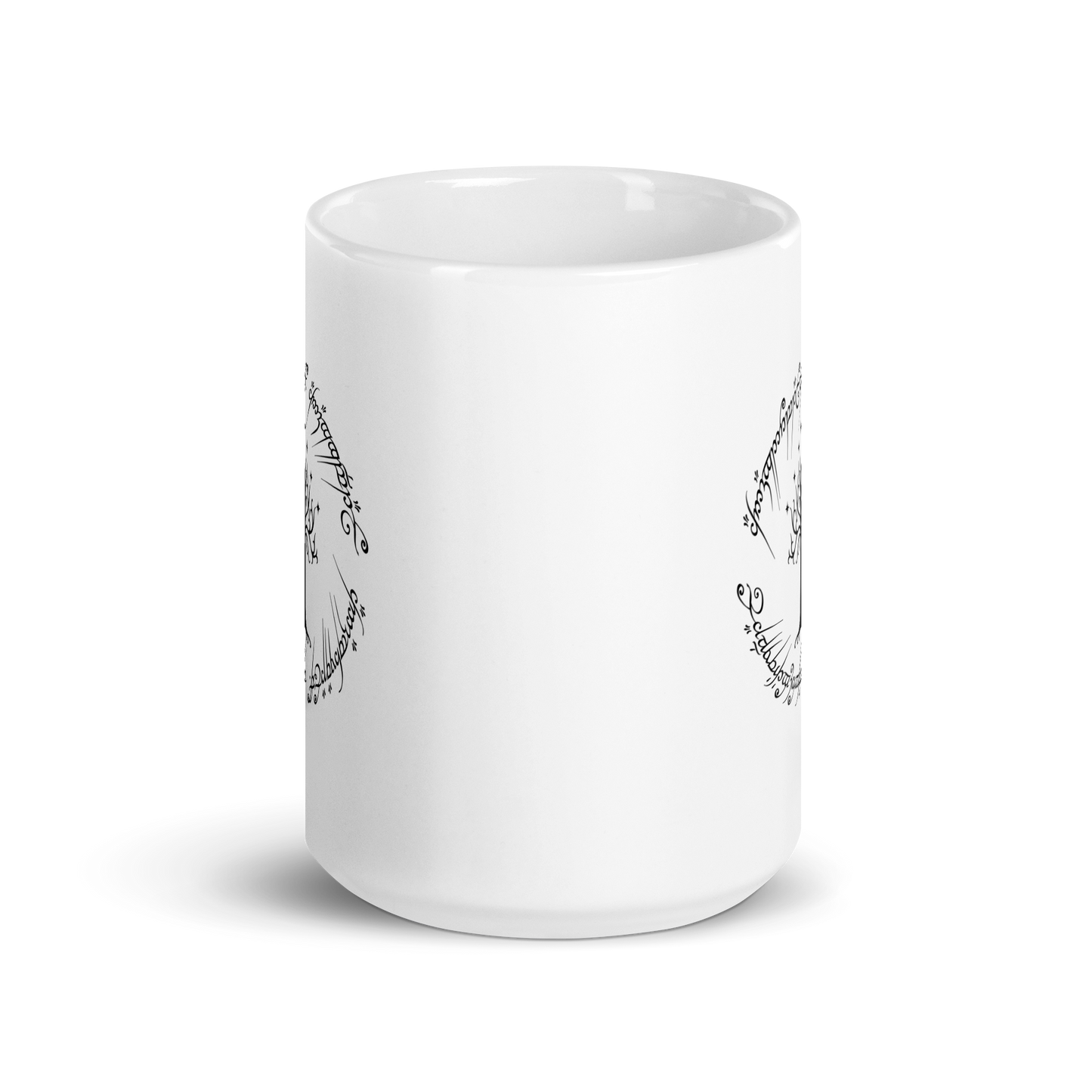 Lord Of The Rings Tree Of Gondor and One Ring Inscription Mug