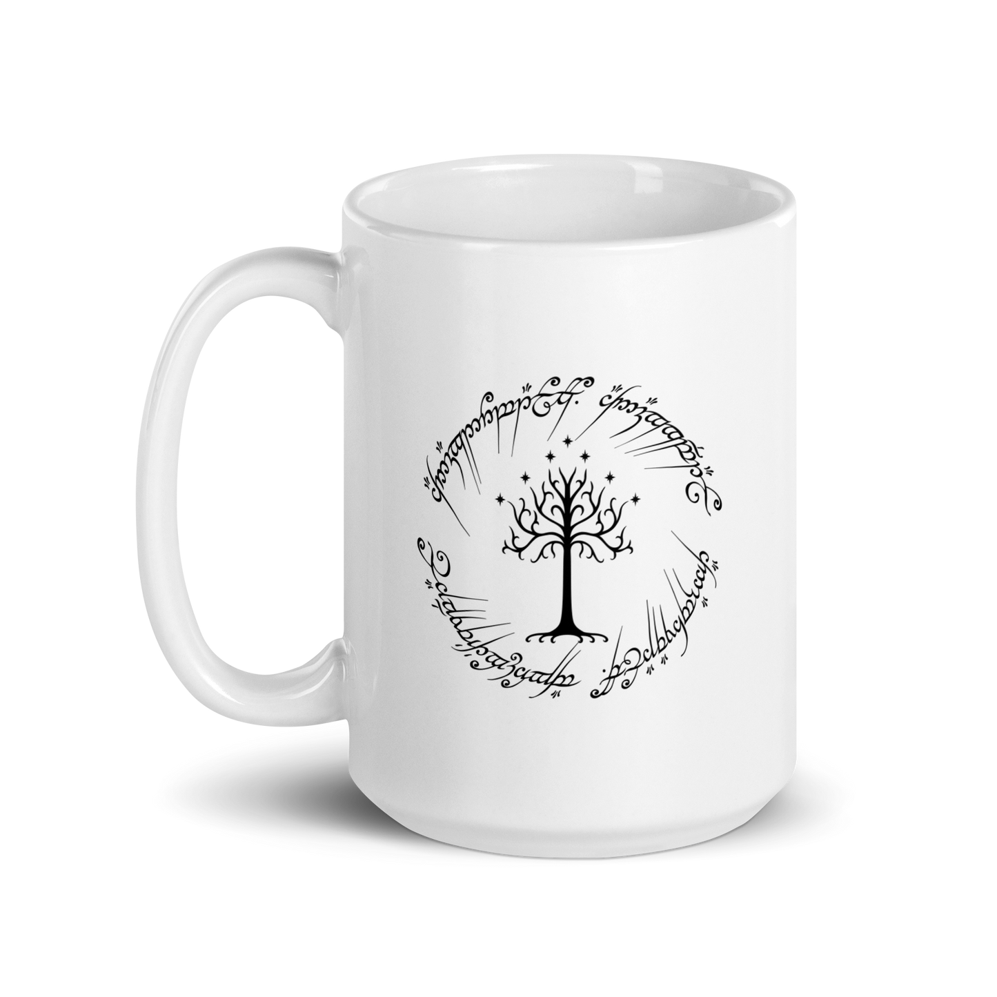 Lord Of The Rings Tree Of Gondor and One Ring Inscription Mug