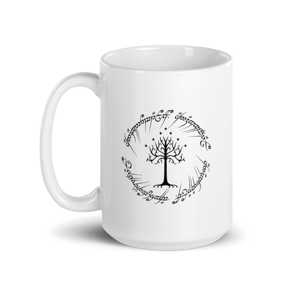 Lord Of The Rings Tree Of Gondor and One Ring Inscription Mug